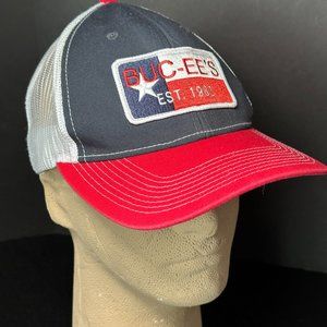 Buc-ee's Trucker Mesh Snapback Hat - Est. 1982 - Red White Blue Cap